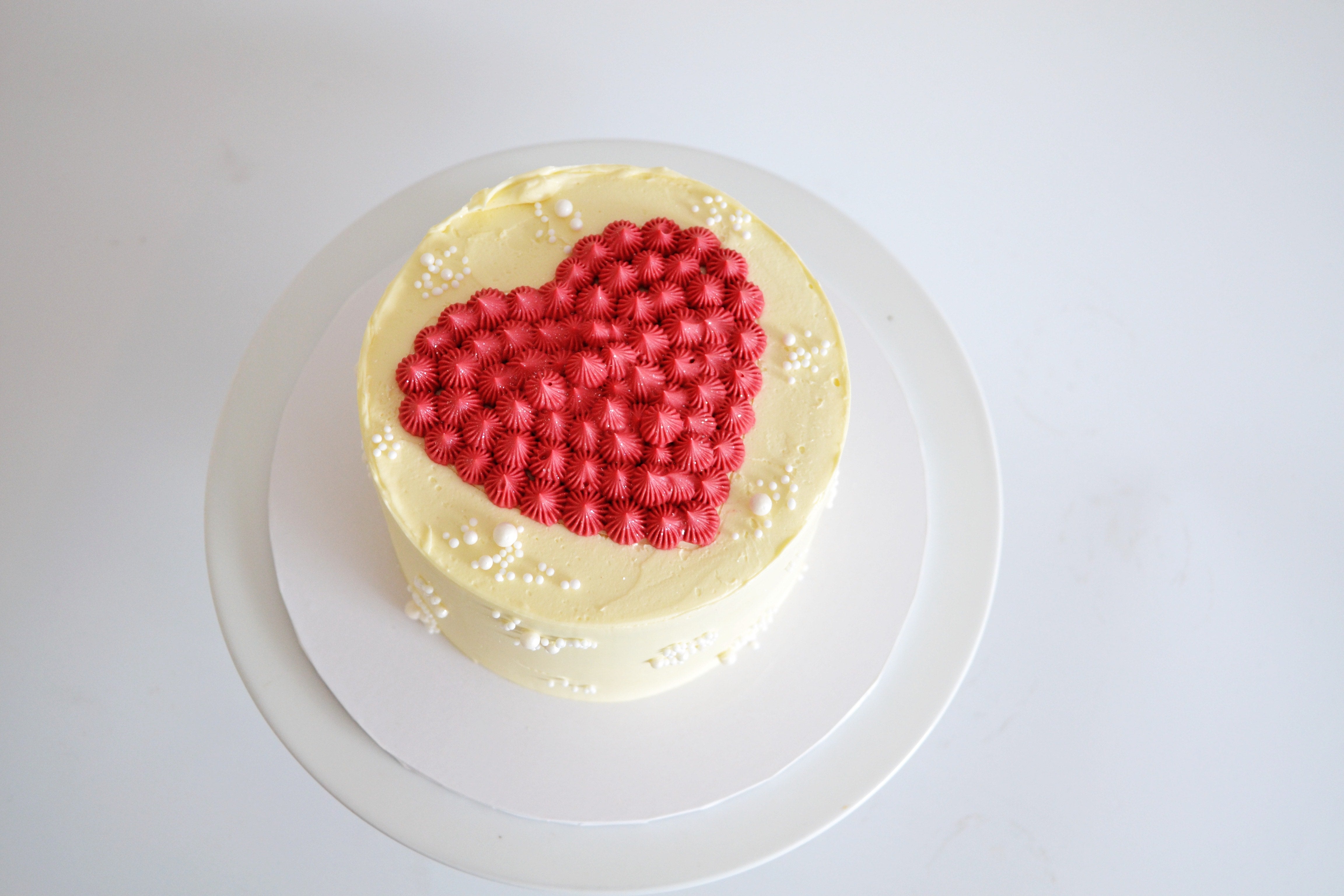 Pearly Heart Cake